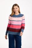 MUDFLOWER Colour Block Cable Knit Jumper