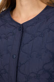 MUDFLOWER Navy Embroidered Quilted Jacket 306