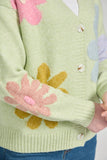 MUDFLOWER Green Embroidery Cardigan