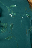 MUDFLOWER Green Sequin Embellished Jumper