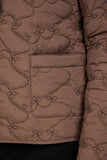 MUDFLOWER Brown Embroidered Quilted Jacket 306