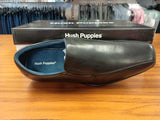 HUSH PUPPIES Dumfries Black Slip On Leather Shoe