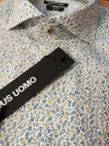 REMUS UOMO Light Green Patterned Long Sleeve Shirt