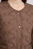 MUDFLOWER Brown Embroidered Quilted Jacket 306