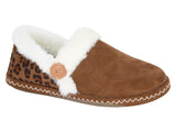 SLEEPERS Rachel Dark Tan Leopard Slipper