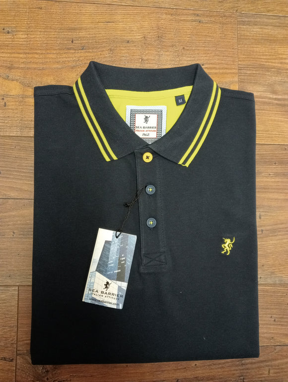 Sea Barrier Freddy Polo Shirt Navy/Lime