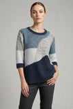 CLAUDIA C Navy Multi Pattern Jumper