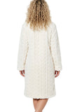 INDIGO SKY Ivory Cable Fleece Zipper Robe