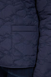 MUDFLOWER Navy Embroidered Quilted Jacket 306