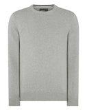 Remus Uomo Light Grey Long Sleeve Crew Neck Sweater