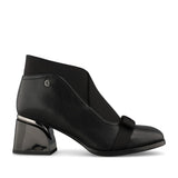 LORETTA VITALE Black Leather Ankle Boot