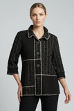 CLAUDIA C Black Contrast Panel Jacket