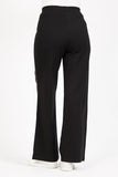 MUDFLOWER Black Piped Seam Wide Leg Trousers