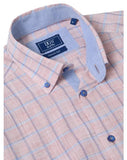 DRIFTER Red Check Cotton Short Sleeve Shirt