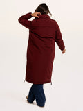 BRAKEBURN Poplar Burgundy Long Puffer Coat