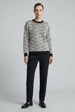 CLAUDIA C Black Round Neck Jumper
