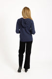 MUDFLOWER Navy Hooded Cardigan
