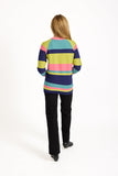 MUDFLOWER Lime Multi Stripe Jumper