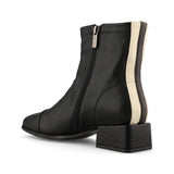 LORETTA VITALE Black Square Toe Ankle Boot