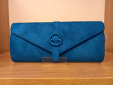 COCO RITZ Blue Buckle Trim Clutch Bag