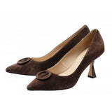 LOTUS Henley Brown Suede Court Shoes