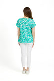 MUDFLOWER Green Leaf Print Top 231