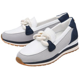 LOTUS Lorrian White & Navy Loafers
