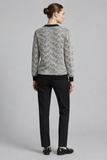 CLAUDIA C Black Round Neck Jumper