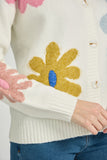 MUDFLOWER Ivory Embroidery Cardigan