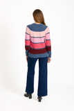 MUDFLOWER Colour Block Cable Knit Jumper