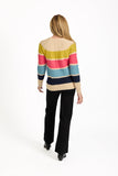 MUDFLOWER Colour Block Cable Knit Jumper