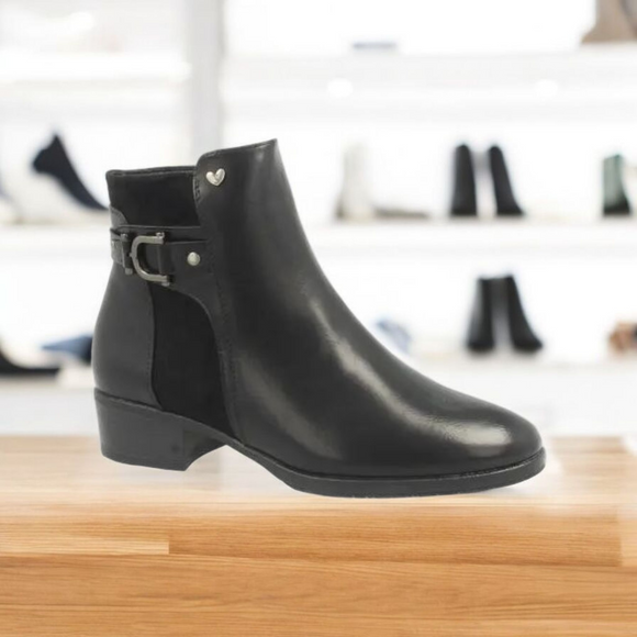 SUSST Gemma Black Ankle Boot