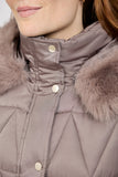 MUDFLOWER Grey Diamond Quilted Coat 327