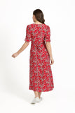 MUDFLOWER Red Ditsy Print Midi Dress 265