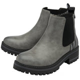 LOTUS Prescott Grey Zebra Print Ankle Boot