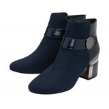 LOTUS Kirsty Navy Heeled Ankle Boot