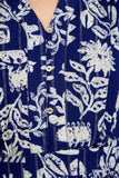 MUDFLOWER Navy Leaf Print Dress 239
