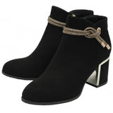 LOTUS Tina Black Heeled Ankle Boot