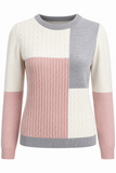 EMRECO Pink Multi Colour Block Jumper