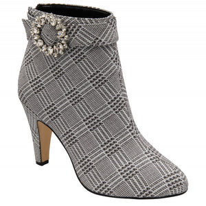 LOTUS Adele Silver Check Ankle Boot