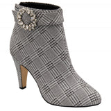 LOTUS Adele Silver Check Ankle Boot