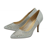 LOTUS Viva Silver Diamante Court Shoe