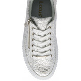LOTUS Alexa Silver Print Laced Trainers