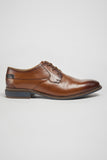 SMYTH LEATHER FORMAL LACE UP SHOES POD DARK TAN