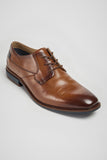 SMYTH LEATHER FORMAL LACE UP SHOES POD DARK TAN