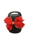 Gingham Style Hair Bow - MORE COLOURS