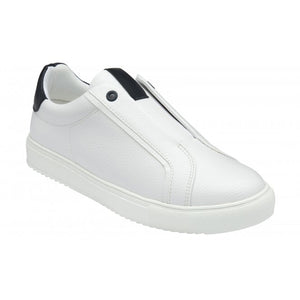 LOTUS Leon White Slip On Trainer