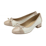 LOTUS Briar White & Nude Ballerina Shoe