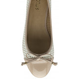 LOTUS Briar White & Nude Ballerina Shoe