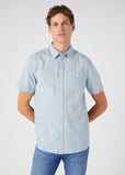 WRANGLER Blue Short Sleeve 1 Pocket Shirt